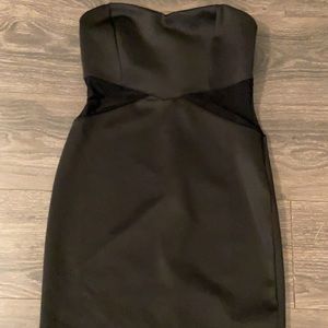 Forever 21 strapless bodycon mesh detail dress